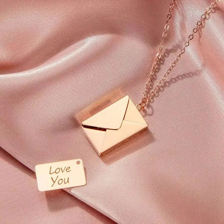 Collier Enveloppe - I LOVE YOU Atelier Des Roses Eternelles