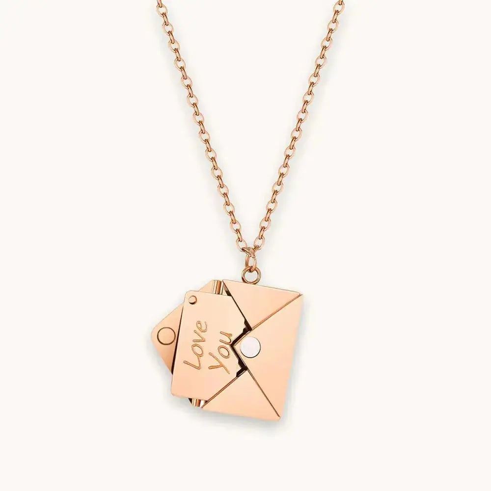 Collier Enveloppe - I LOVE YOU Atelier Des Roses Eternelles