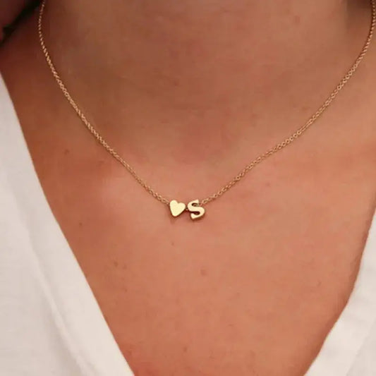 Collier Personnalisé - Lettre Initial LOVE Atelier Des Roses Eternelles