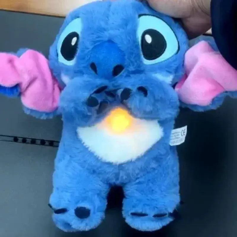 New 30cm Plush Breathing Stitch Doll Soothing Peluche Lilo&Stitch Kawaii Toy Anime Music Light Child Sleep Model Kid Gift Atelier Des Roses Eternelles